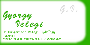 gyorgy velegi business card